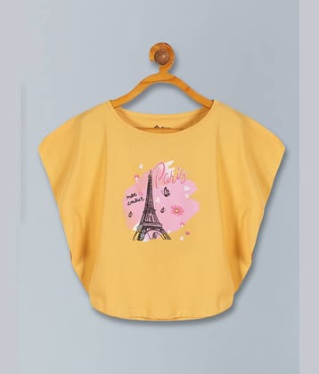 3PIN Pack of 1 Girls Viscose Top ( Yellow )