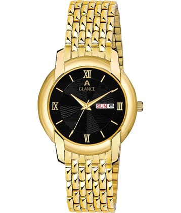 Aglance - Gold Metal Analog Men's Watch