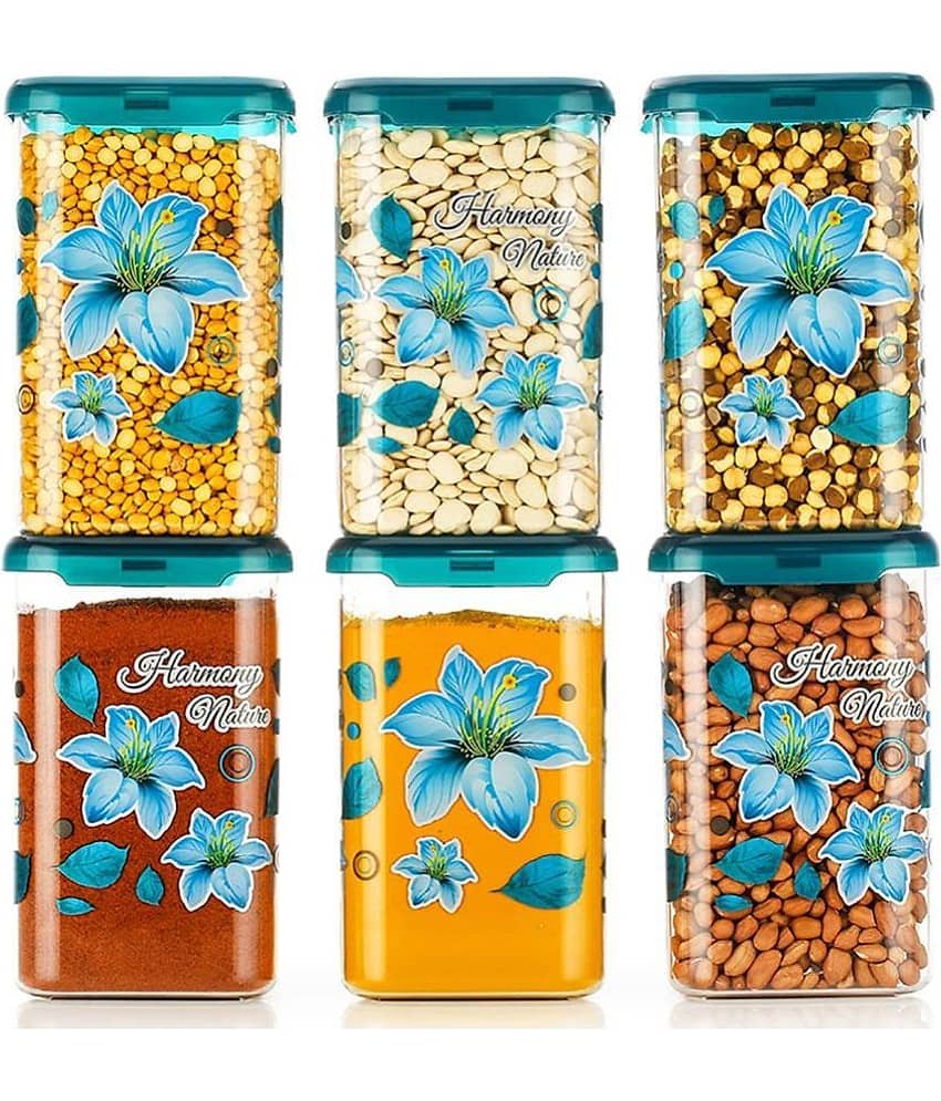 Analog kitchenware - Polyproplene Sea Green Food Container ( Set of 6 - 1100 )