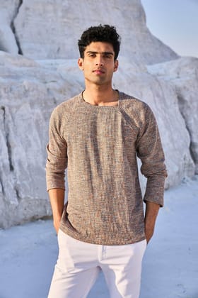 NOTCH NECK SWEAT-M / Multi