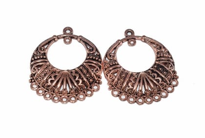 German Silver Metal Oxidized Copper Pendant  ,(CPPC-016) , Per Packet of 2 Pair-Per Packet of 2 Pair / 32 MM