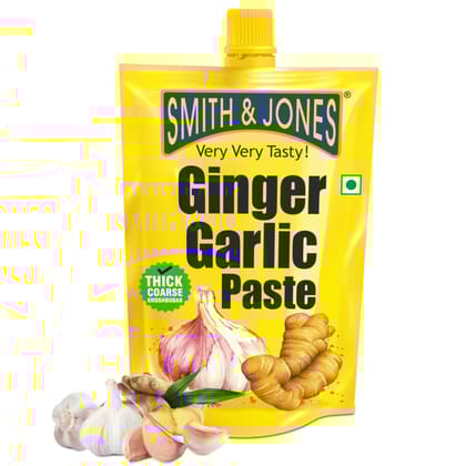 Smith & Jones Ginger Garlic Paste, 200g, Thick & Coarse Paste for Cooking, Aromatic & Flavorful Smith & Jones Ginger Garlic Paste, 200g, Thick & Coarse Paste for Cooking, Aromatic & Flavorful
