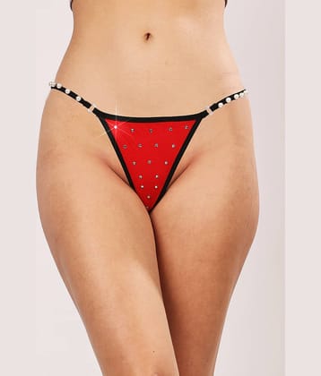 Finian Pack of 1 Cotton G-Strings For Women ( Red )