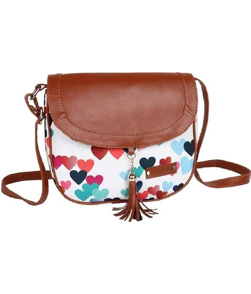 SAKWOODS Sling Bag Canvas Set of 1 ( White )