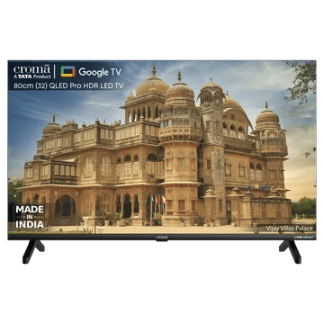 Croma 80 cm (32 inch) HD Ready QLED Pro Smart Google TV with Dolby Audio (2025 model)