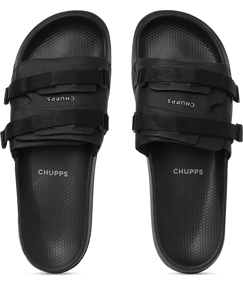 CHUPPS Black Men's Slide Flip Flop
