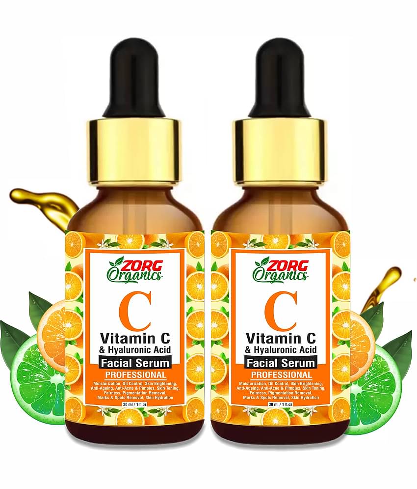 Zorg Organics Vitamin C Serum For Face Pigmentation And Oily Skin Face Serum 60 mL Pack of 2