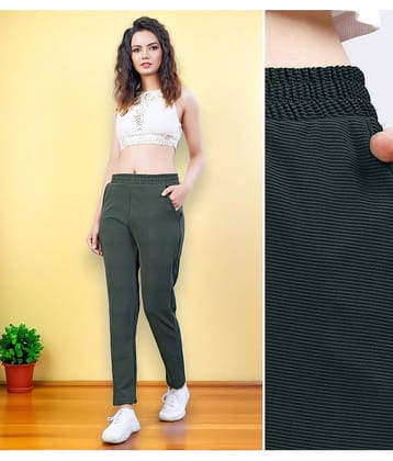 Leewan Women Knitted Joggers ( Green )