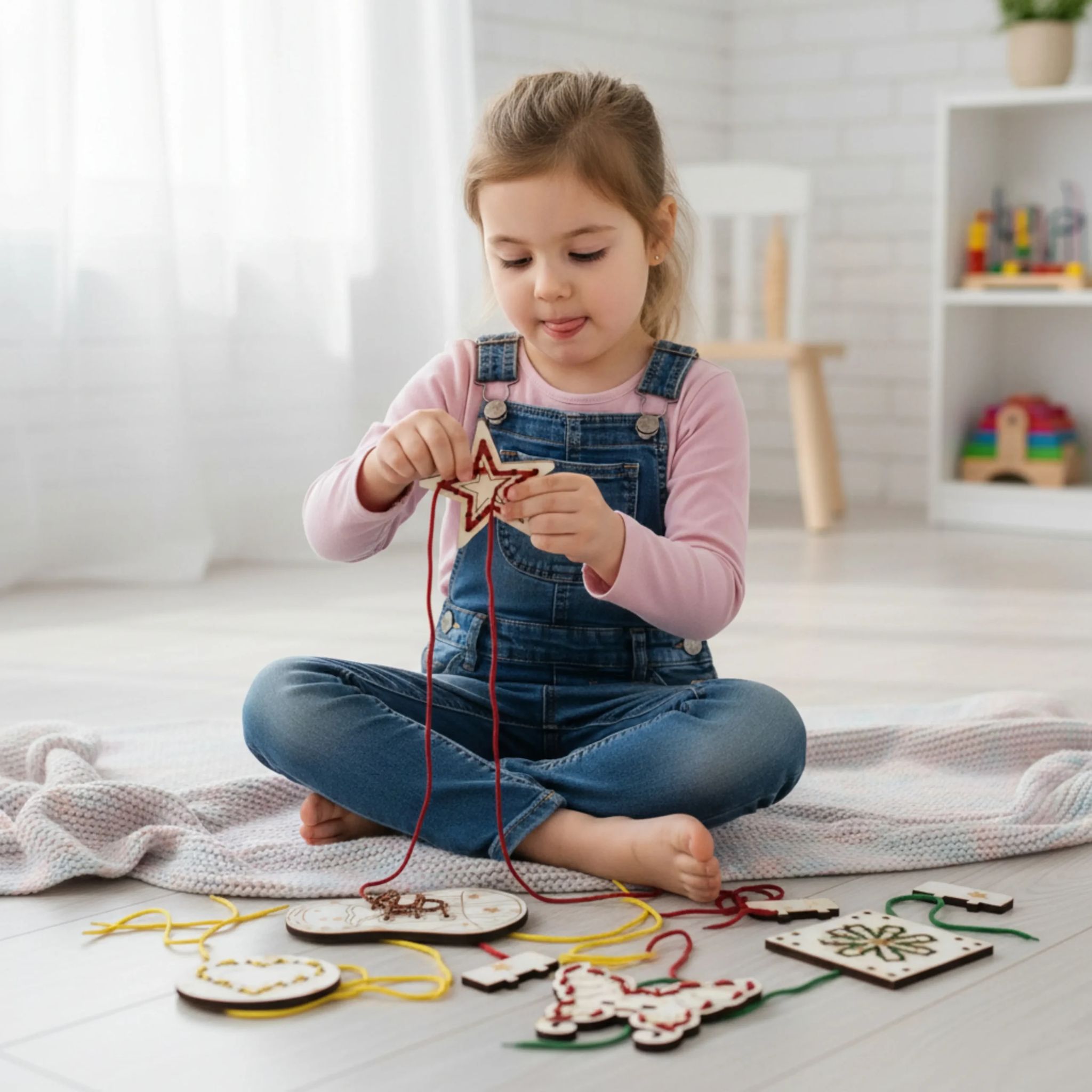 Starter Lacing Kit for Kids – Early Learning Lacing Activity to Improve Fine Motor Skills and Hand-Eye Coordination