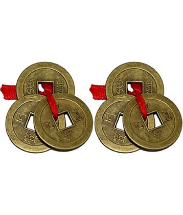 PAYSTORE Three Lucky Coin-Set of 2 | Feng Shui | for Positive Energy, Gift Item, Good Luck, Prosperity & Success- Set of 2