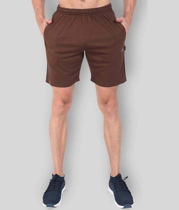 Zeffit - Brown Cotton Blend Men's Shorts ( Pack of 1 )