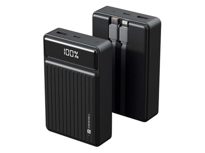 Portronics Luxcell Bind Mini 20K 20000mAh Powerbank, 22.5W Max Output, LED Digital Display, USB A Output