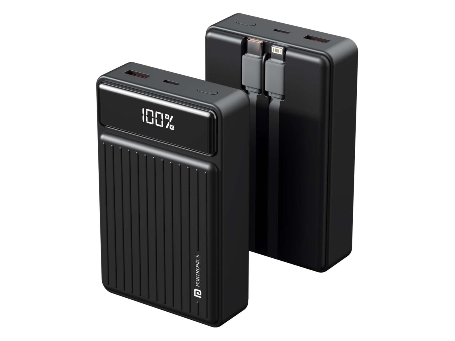 Portronics Luxcell Bind Mini 20K 20000mAh Powerbank, 22.5W Max Output, LED Digital Display, USB A Output