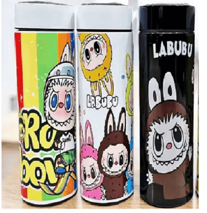 Labubu Water Bottle,Stainless Steel Bottle with Infuser and Strainer // Temperature Bottle ( Random Design-Pack of 1)