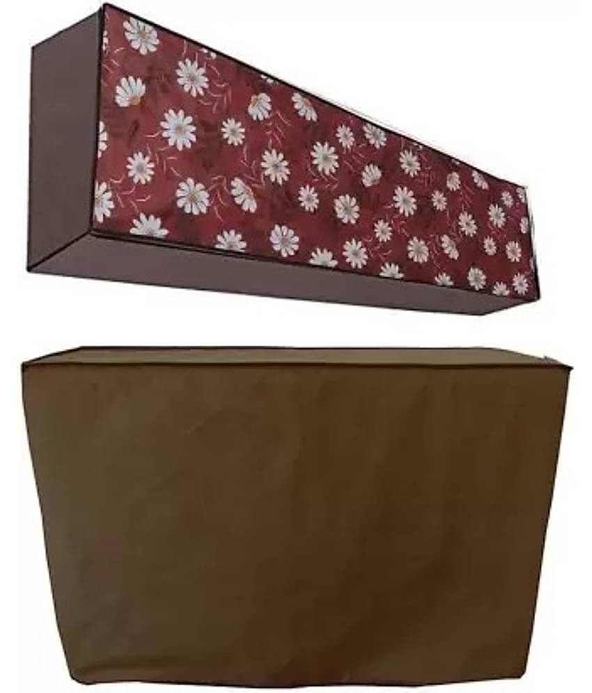CASA FURNISHING Set of 2 Polyester Blend Multi AC Cover for 1.5 Ton Split AC