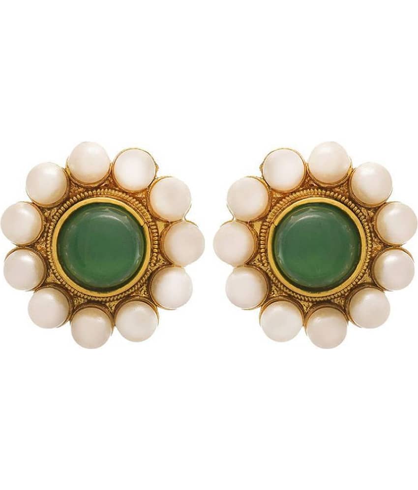 Traditional and Ethnin One Gram Gold Plated Black Designer Earring for Women