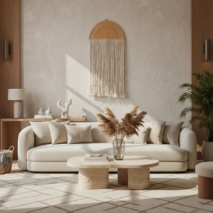 Attractive Design Handcrafted Jute & Cotton Wall Hanging for Home Decor | Decoration Livingroom | Modern Artworks Items | Warm Accent Shades | Door Entrance Decorative Hangings