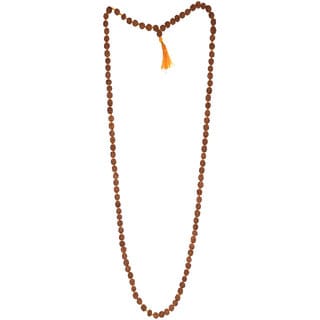 KESAR ZEMS 7.5 MM Natural Five Face - Panch Mukhi Rudraksha Prayer Rosary 108+1 Beads Jap Mala With Whith Box For Medita