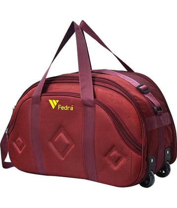 FEDRA - 40 Ltrs Red Polyester Duffle Bag