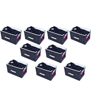 SH. NASIMA star Printed 09 Piece Non Woven Shirt Stacker Wardrobe Organizer Set of (09) black