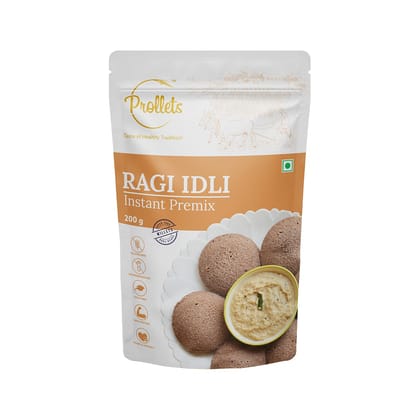 Prollets Ragi Idli Instant Premix (200g) | Finger Millet Steam Cake | Diabetic Friendly