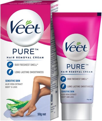 Veet Silk & Fresh Hair Removal Cream, Sensitive Skin - 50 g