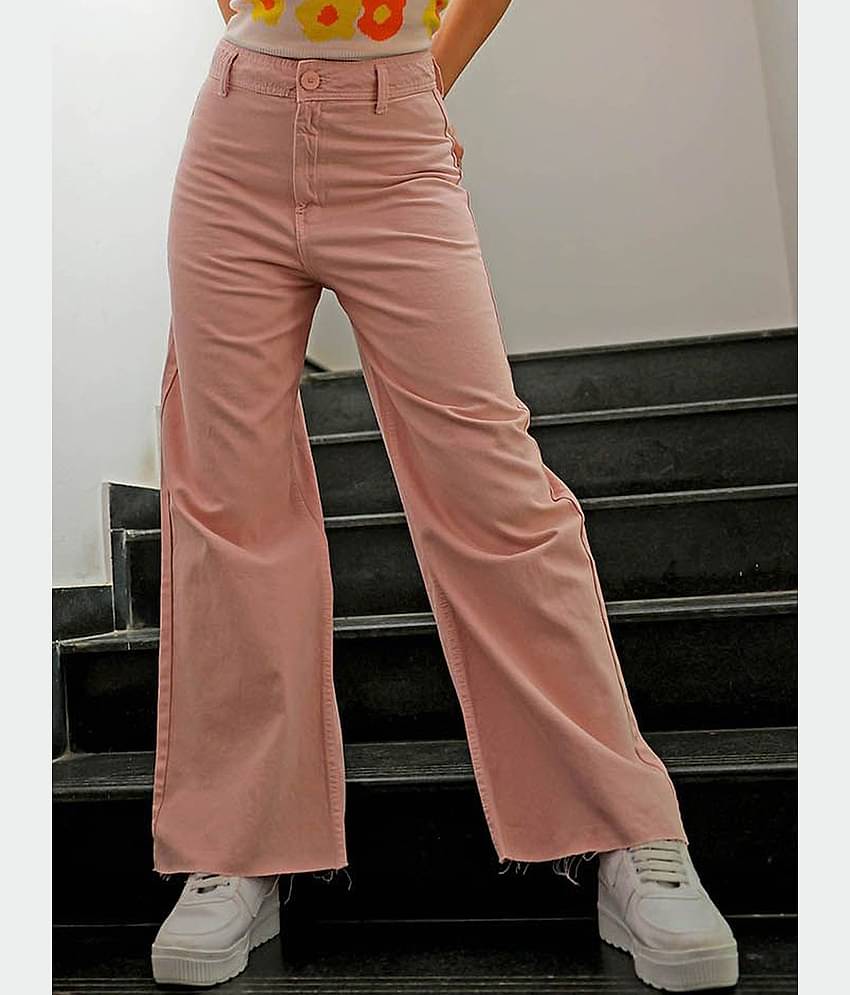 Freehand - Pink Cotton Bootcut Women's Jeans ( Pack of 1 )