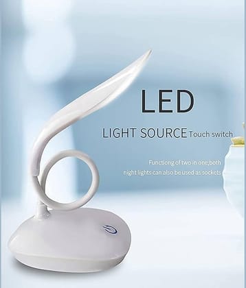 Shopeleven Off-White Study Table Lamp ( Pack of 1 )