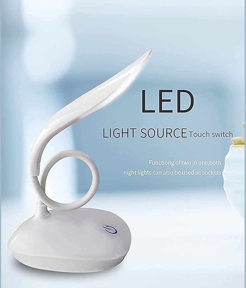 Shopeleven Off-White Study Table Lamp ( Pack of 1 )