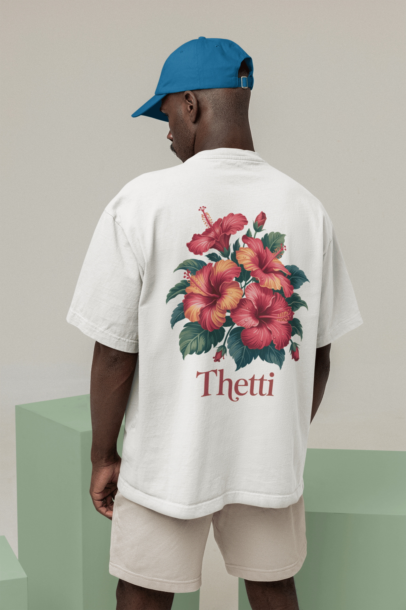 thetti song from painkili movie inspired Round Neck Drop Shoulder Graphic Printed Oversized Cotton T-shirt-S / White