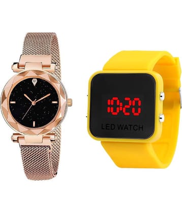 Cosmic - Black Dial Analog-Digital Girls Watch ( Pack Of 2 )