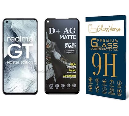 GlassVerse D+ Matte Tempered Glass With 18H Hardness For Realme Gt Master Edition Smartphone(Pack Of 1) With Free Installation Kit. Full Screen Coverage. If Received Damaged-6.43 Inch GlassVerse D+ Matte Tempered Glass With 18H Hardness For Realme Gt Mas