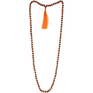 KESAR ZEMS 7.5 MM Natural Pathri Rudraksha Prayer Rosary 108+1 Beads Jap Mala With Velvet Box For Meditation 34 cm x 2