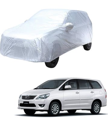 Autoretail Silver Color Dust Proof Car Body Polyster Cover With Mirror Pocket Polyster For Toyota Innova