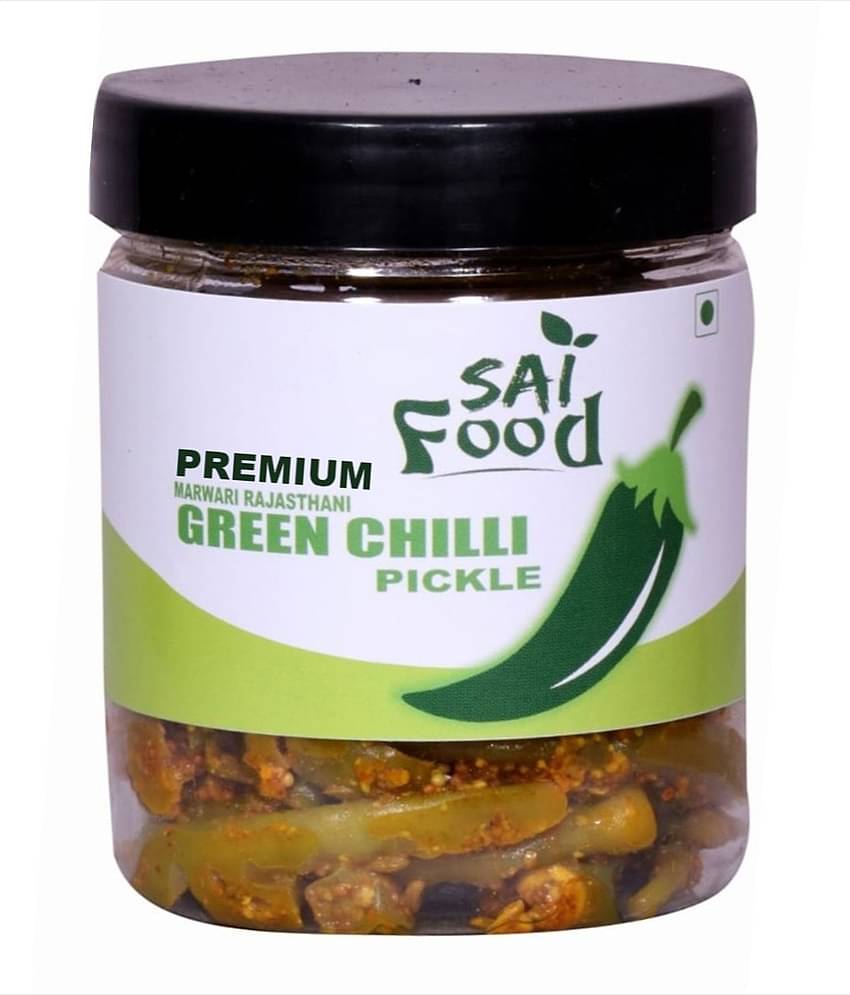 SAi Food PREMIUM Marwari Rajasthani Athana Green Chilli Pickle| Without Oil| Fresh Achar Pickle 250 g