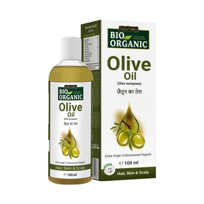 Indus Valley Bio Organic Pure Extra Virgin Edible Cooking Olive 100% Organic and Cold-pressed, Massage Oil for Baby Skin & Hair Care (100ml) Indus Valley Bio Organic Pure Extra Virgin Edible Cooking Olive 100% Organic and Cold-pressed, Massage Oil for Ba