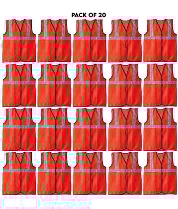 LAXMI Safety Jacket Orange (Pack of 20) Orange Safety Jacket