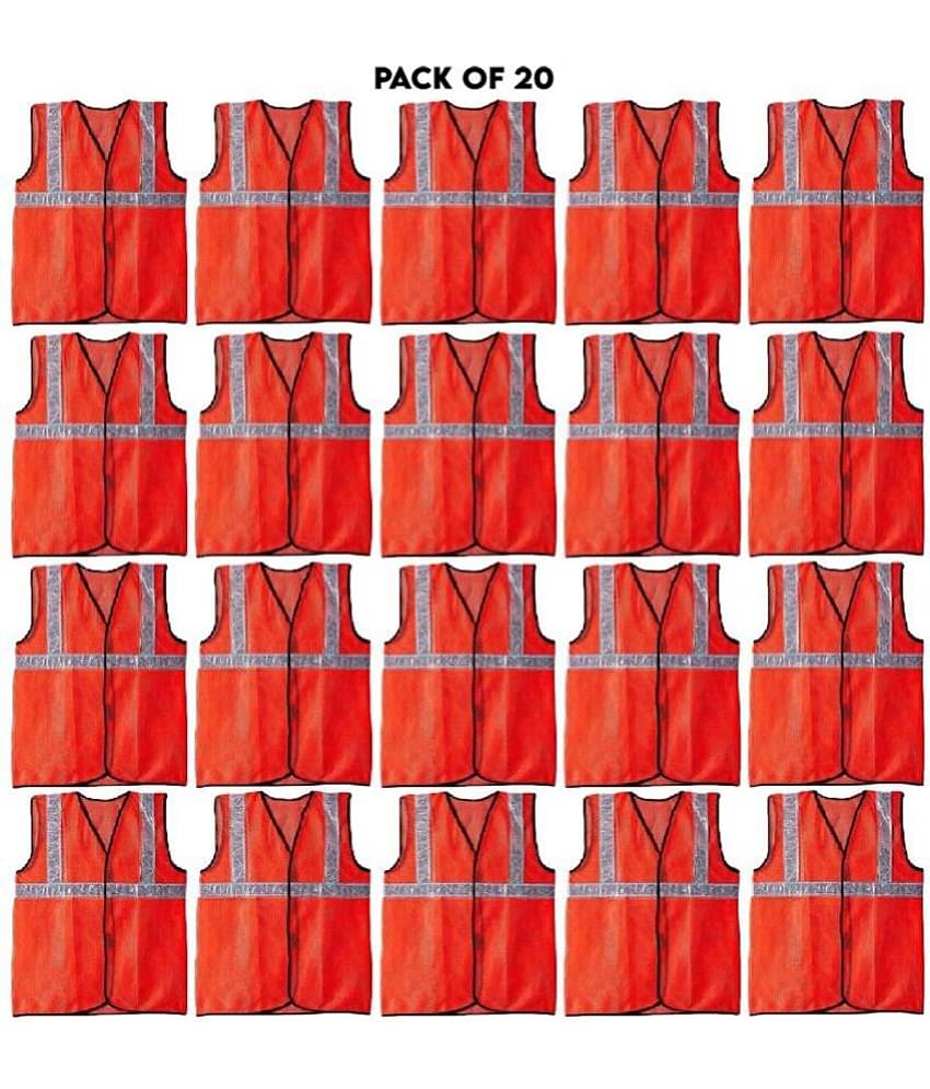 LAXMI Safety Jacket Orange (Pack of 20) Orange Safety Jacket