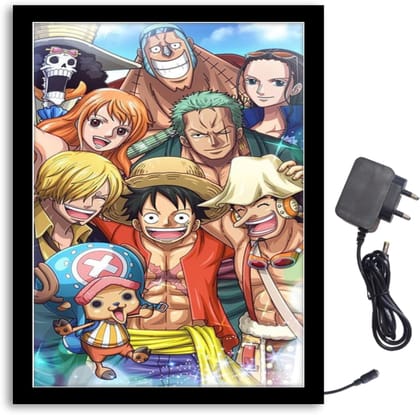 NOKKES One Piece Team Light Photo Frame 8X10 inch Led Light photo Frame With Light Adaptor Led Light Photo Frame Black Color Photo Frame_AQW165 NOKKES One Piece Team Light Photo Frame 8X10 inch Led Light photo Frame With Light Adaptor Led Light Photo Frame Black Color Photo Frame_AQW165