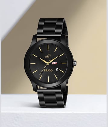 PIRASO Black Stainless Steel Analog Men's Watch