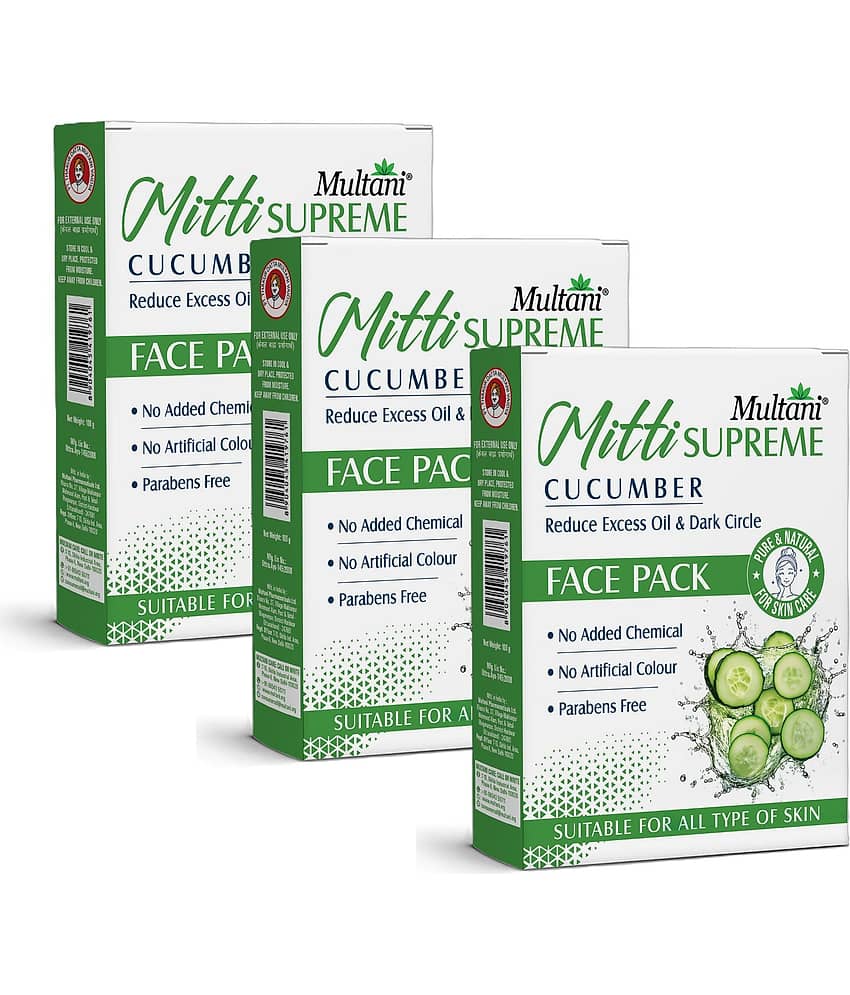 Multani Mitti Supreme Cucumber Powder 100 gm Pack of 3