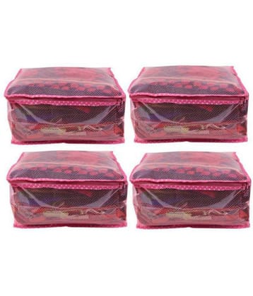 Bulbul Pink Saree Covers - 4 Pcs