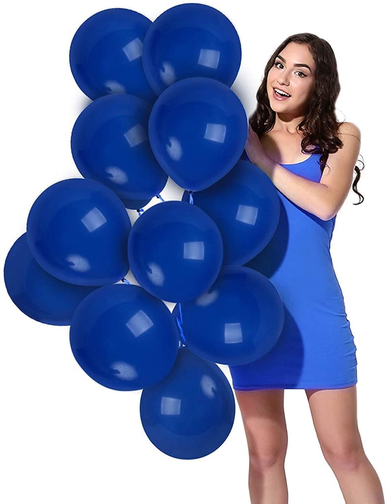 Royal Blue Latex/Rubber Balloons - 12 inches - 10PC - Party and Festive Needs | Buy online on ZillyBuy