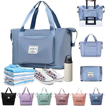 SMARTCAM Folding Travel Bag Women's Waterproof Portable Travel Bag 2022 Large Capacity Multi-Function Travel Bag Handbag (Random Color)