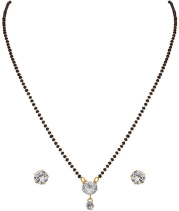 Jewar Mandi - Silver Mangalsutra Set ( Pack of 1 ) - Silver