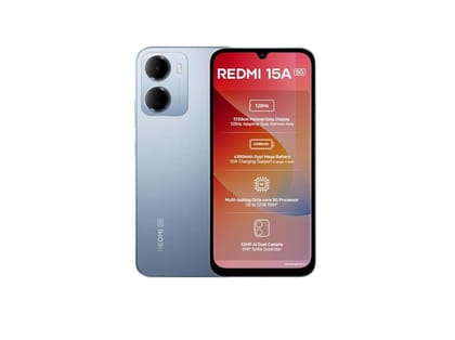 Redmi 15A 5G Smartphone, 4GB RAM, 64GB Storage - Awesome Blue