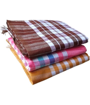 VUNNAVA Pack of 3 Cotton 575 -GSM Bath Towel ( Multicolor )