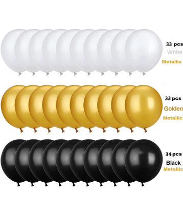 Blooms Event white ,Black ,Golden metallic balloon +Balloon Pump