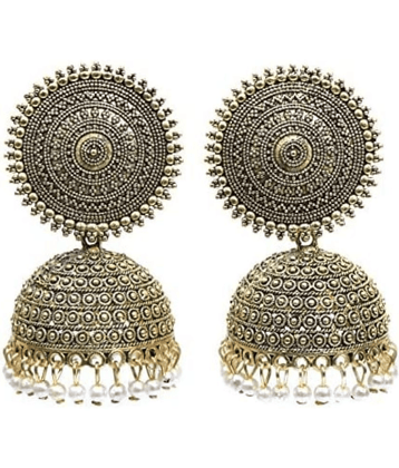 Sunhari Jewels - Gold Jhumki Earrings ( Pack of 1 )