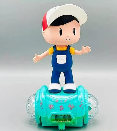 Dancing Boy Toy | 360 Degree Rotating Flashing Lights Music Bump n Go Action | Ages 2+